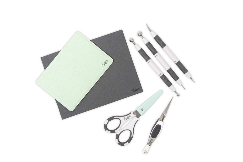Sizzix Paper Sculpting Kit , Scrapbooking, Cardmaking, Papercraft & Home DÃ©cor Accessories, 10 Piece Set, Multi Color, One Size, Plastic & Metal, Grey
